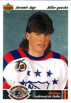 #617 Jaromir Jagr - Pittsburgh Penguins - 1991-92 Upper Deck French Hockey