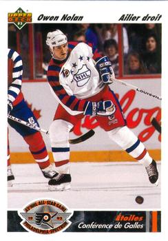 #619 Owen Nolan - Quebec Nordiques - 1991-92 Upper Deck French Hockey