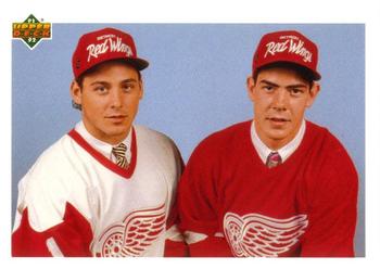 #63a Choix au Repechage (Martin Lapointe / Jamie Pushor) - Detroit Red Wings - 1991-92 Upper Deck French Hockey