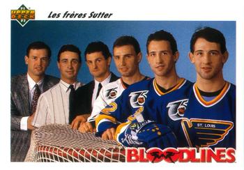 #645 The Sutter Brothers - St. Louisues / Chicagoackhawks - 1991-92 Upper Deck French Hockey