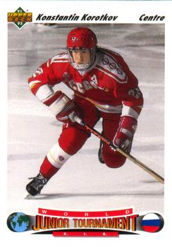 #654 Konstantin Korotkov - CIS - 1991-92 Upper Deck French Hockey