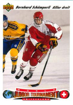 #667 Bernhard Schumperli - Switzerland - 1991-92 Upper Deck French Hockey