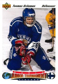 #677 Tuomas Gronman - Finland - 1991-92 Upper Deck French Hockey