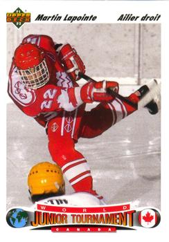 #685 Martin Lapointe - Canada - 1991-92 Upper Deck French Hockey