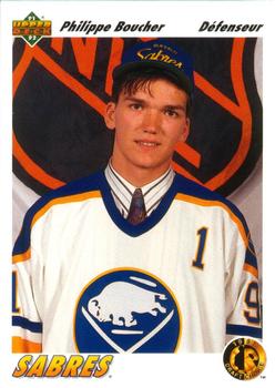 #68a Philippe Boucher - Buffalo Sabres - 1991-92 Upper Deck French Hockey