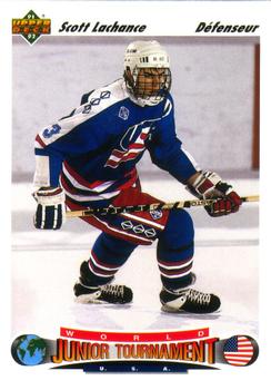 #692 Scott Lachance - USA - 1991-92 Upper Deck French Hockey