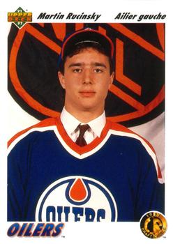 #70a Martin Rucinsky - Edmonton Oilers - 1991-92 Upper Deck French Hockey