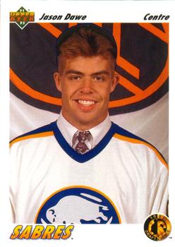 #75a Jason Dawe - Buffalo Sabres - 1991-92 Upper Deck French Hockey