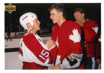 #7a Canada Coupe (Brett Hull / Eric Lindros) - USA / Canada - 1991-92 Upper Deck French Hockey