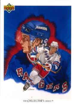 #90a Darren Turcotte - New York Rangers - 1991-92 Upper Deck French Hockey