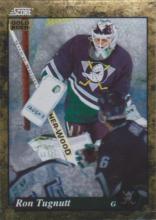 #504 Ron Tugnutt  - Anaheim Mighty Ducks - 1993-94 Score - Gold Rush Hockey