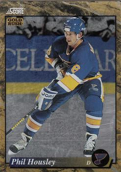 #520 Phil Housley  - St. Louis Blues - 1993-94 Score - Gold Rush Hockey