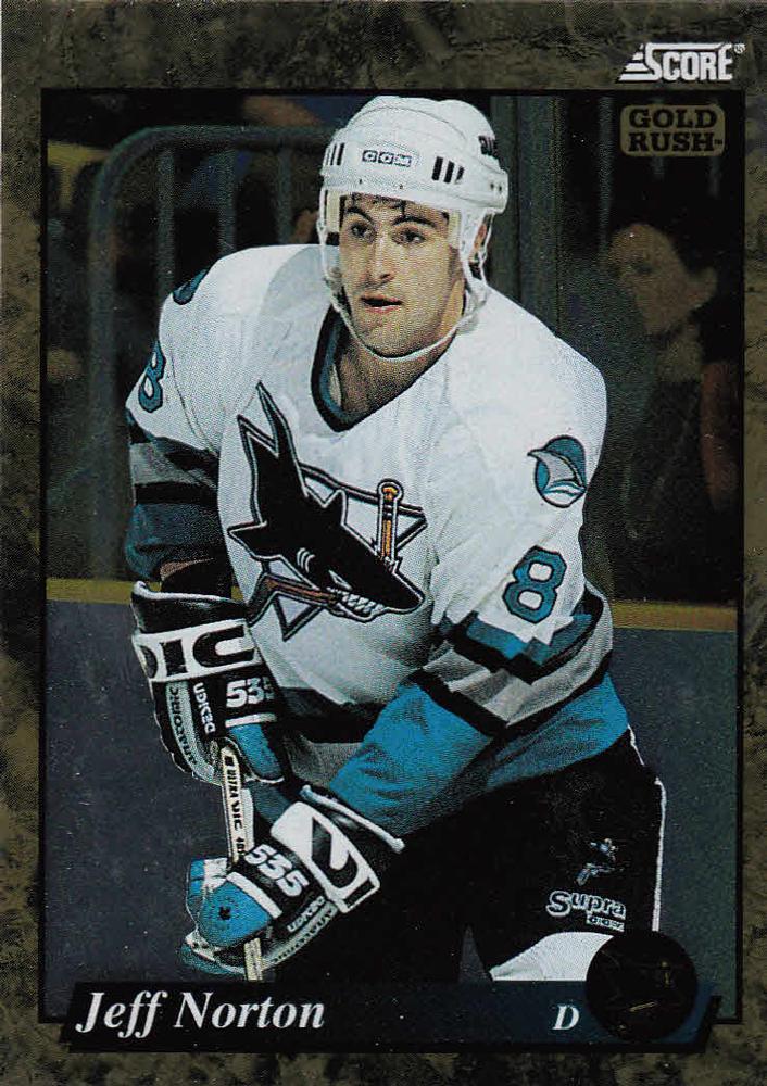 #522 Jeff Norton  - San Jose Sharks - 1993-94 Score - Gold Rush Hockey