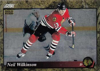 #523 Neil Wilkinson  - Chicago Blackhawks - 1993-94 Score - Gold Rush Hockey