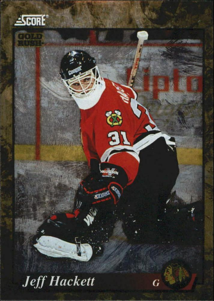 #541 Jeff Hackett  - Chicago Blackhawks - 1993-94 Score - Gold Rush Hockey
