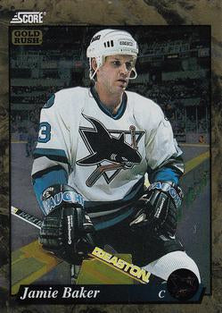 #546 Jamie Baker  - San Jose Sharks - 1993-94 Score - Gold Rush Hockey