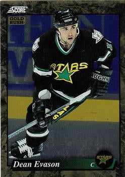 #550 Dean Evason  - Dallas Stars - 1993-94 Score - Gold Rush Hockey