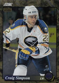 #557 Craig Simpson  - Buffalo Sabres - 1993-94 Score - Gold Rush Hockey
