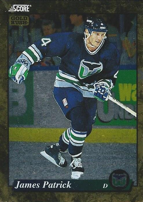 #574 James Patrick  - Hartford Whalers - 1993-94 Score - Gold Rush Hockey