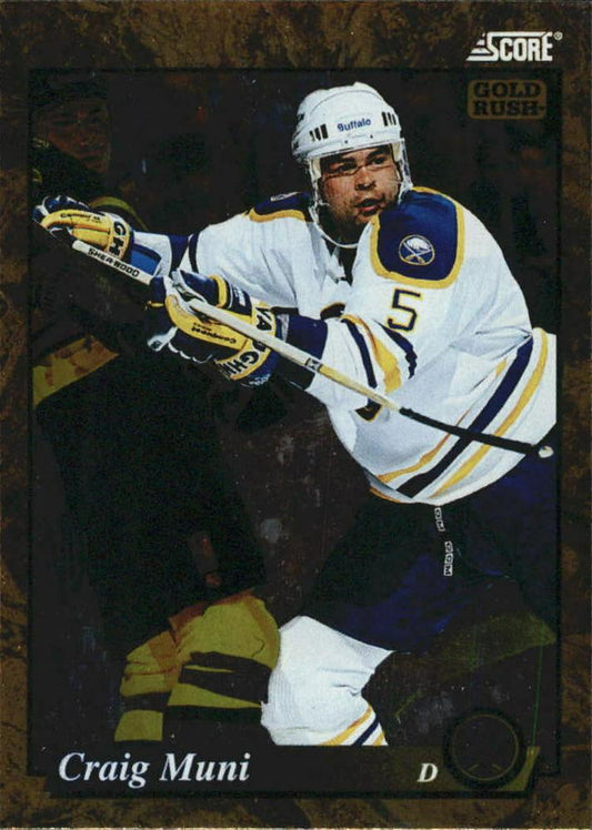 #579 Craig Muni  - Buffalo Sabres - 1993-94 Score - Gold Rush Hockey