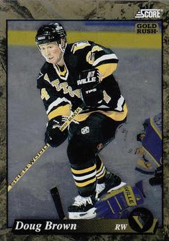 #582 Doug Brown  - Pittsburgh Penguins - 1993-94 Score - Gold Rush Hockey
