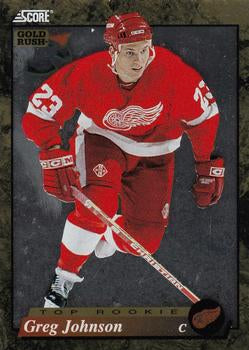 #601 Greg Johnson  - Detroit Red Wings - 1993-94 Score - Gold Rush Hockey