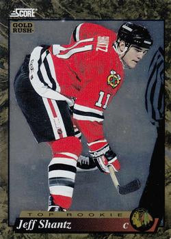#605 Jeff Shantz  - Chicago Blackhawks - 1993-94 Score - Gold Rush Hockey