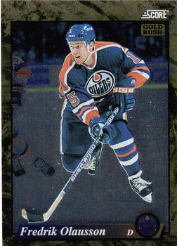 #645 Fredrik Olausson  - Edmonton Oilers - 1993-94 Score - Gold Rush Hockey