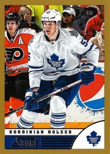 #484 Korbinian Holzer - Toronto Maple Leafs - 2013-14 Score - Gold Hockey