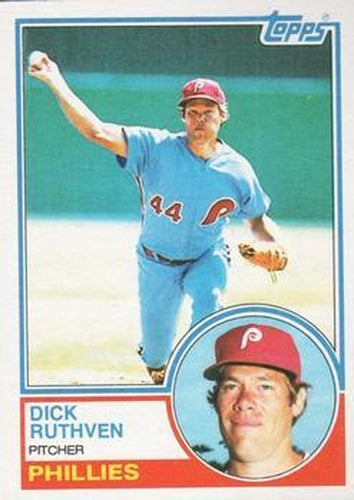 #484 Dick Ruthven - Philadelphia Phillies - 1983 Topps Baseball