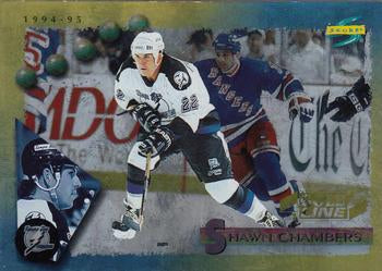 #153 Shawn Chambers - Tampa Bay Lightning - 1994-95 Score - Gold Line Hockey