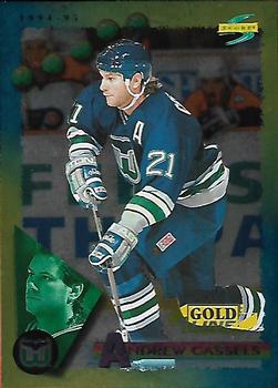 #34 Andrew Cassels - Hartford Whalers - 1994-95 Score - Gold Line Hockey