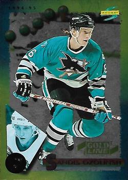 #36 Sandis Ozolinsh - San Jose Sharks - 1994-95 Score - Gold Line Hockey