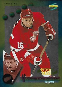 #96 Vladimir Konstantinov - Detroit Red Wings - 1994-95 Score - Gold Line Hockey
