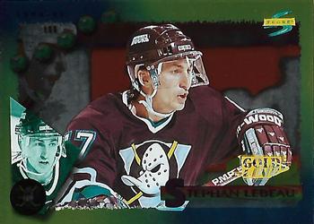 #128 Stephan Lebeau - Anaheim Mighty Ducks - 1994-95 Score - Gold Line Hockey