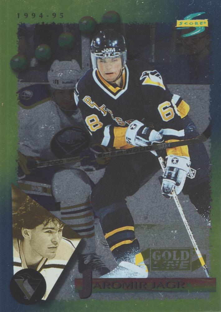 #135 Jaromir Jagr - Pittsburgh Penguins - 1994-95 Score - Gold Line Hockey