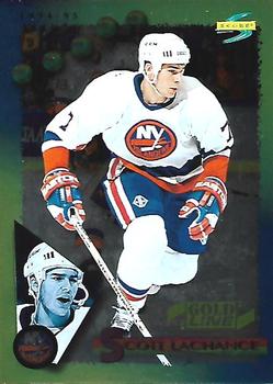 #195 Scott Lachance - New York Islanders - 1994-95 Score - Gold Line Hockey