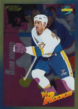 #222 David Roberts - St. Louis Blues - 1994-95 Score - Gold Line Hockey