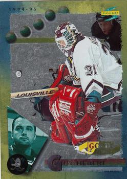 #42 Guy Hebert - Anaheim Mighty Ducks - 1994-95 Score - Gold Line Hockey