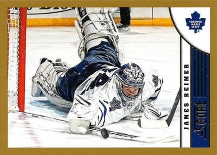 #485 James Reimer - Toronto Maple Leafs - 2013-14 Score - Gold Hockey