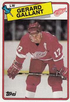 #12 Gerard Gallant - Detroit Red Wings - 1988-89 Topps Hockey