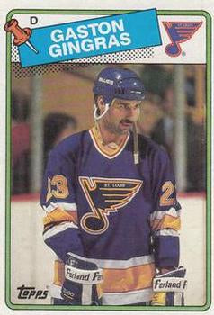 #35 Gaston Gingras - St. Louis Blues - 1988-89 Topps Hockey