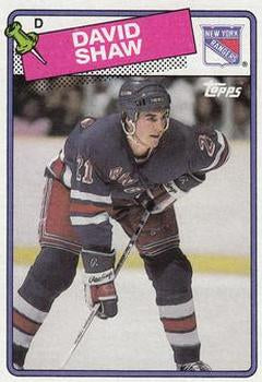 #57 David Shaw - New York Rangers - 1988-89 Topps Hockey