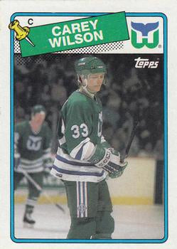 #75 Carey Wilson - Hartford Whalers - 1988-89 Topps Hockey