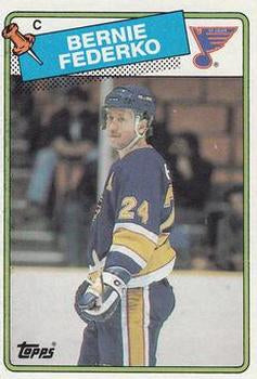 #81 Bernie Federko - St. Louis Blues - 1988-89 Topps Hockey