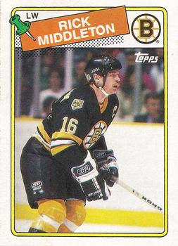 #87 Rick Middleton - Boston Bruins - 1988-89 Topps Hockey