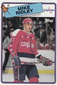 #104 Mike Ridley - Washington Capitals - 1988-89 Topps Hockey