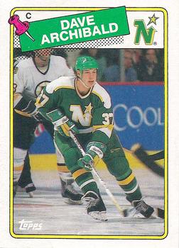 #112 Dave Archibald - Minnesota North Stars - 1988-89 Topps Hockey