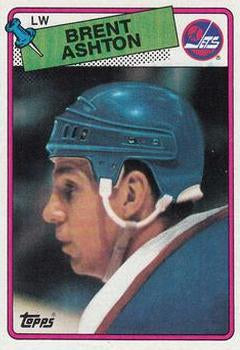 #128 Brent Ashton - Winnipeg Jets - 1988-89 Topps Hockey