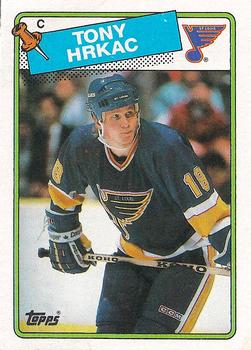 #129 Tony Hrkac - St. Louis Blues - 1988-89 Topps Hockey